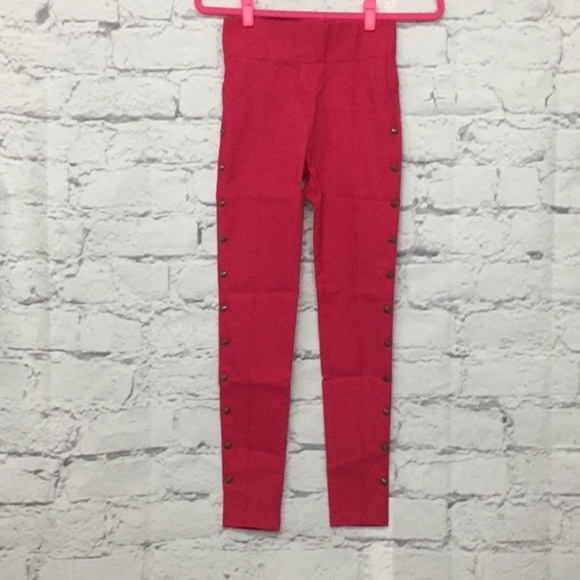 April Spirit Hot Pink studded leggings pants xs/small - Picture 5 of 6